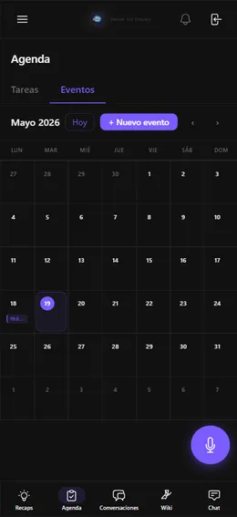 Smart agenda screen